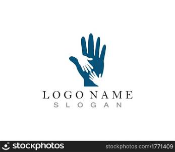 Hand help logo and symbols template icons app