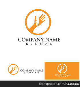 Hand help logo and symbols template icons app