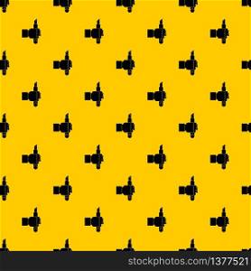 Hand hoding construction utility knife pattern seamless vector repeat geometric yellow for any design. Hand hoding construction utility knife pattern vector