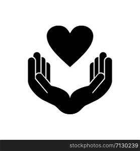Hand holding Heart Icon