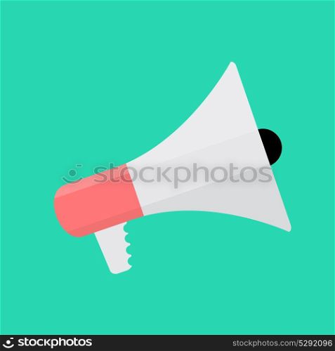 Hand holding Megaphone Icon. Isolated Vector Illustration.. Hand holding Megaphone Icon. Vector Illustration