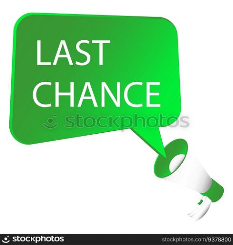 Hand holding megaphone with Last Chance. Website or landing page of last change. Black background. EPS 10. stock image.. Hand holding megaphone with Last Chance. Website or landing page of last change. Black background.