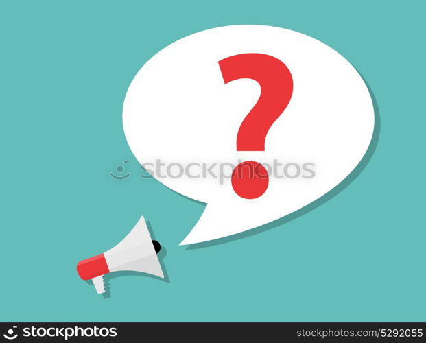 Hand holding Megaphone with Speech Bubble. Vector Illustration.. Hand holding Megaphone with Speech Bubble. Vector Illustration