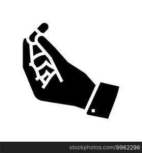 hand holding probiotics drug glyph icon vector. hand holding probiotics drug sign. isolated contour symbol black illustration. hand holding probiotics drug glyph icon vector illustration