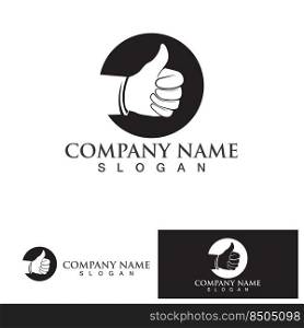 Hand hope logo and symbol vector template