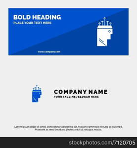 Hand, Hypnosis, Data, Psychology SOlid Icon Website Banner and Business Logo Template