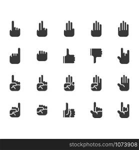 Hand icon and symbol set