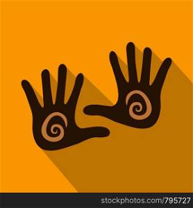 Hand icon. Flat illustration of hand vector icon for web. Hand icon, flat style