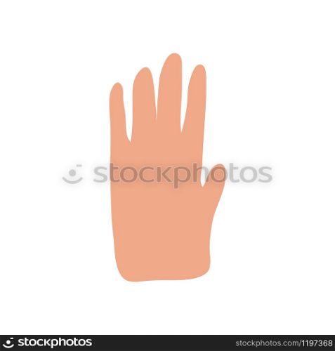 Hand icon in doodle style isolated on white background. Simple vector illustration. Hand icon in doodle style isolated on white background. Simple