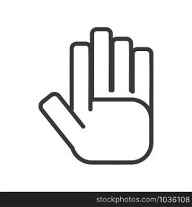 Hand icon in simple vector style