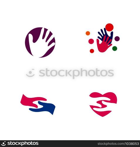 hand icon Vector Illustration design Logo template