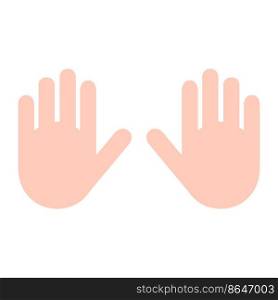 Hand icon vector isolated on white background