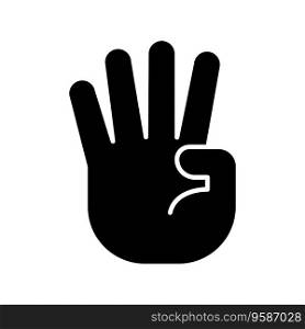 Hand icon vector on trendy design