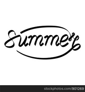 "Hand lettered text "Summer". Calligraphic season inscription. Vector handwritten typography"