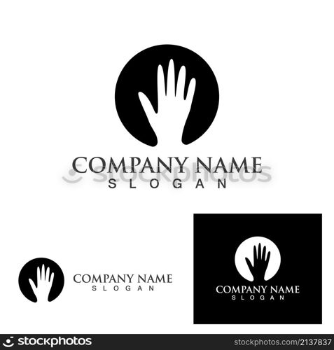 Hand logo and symbols template icons