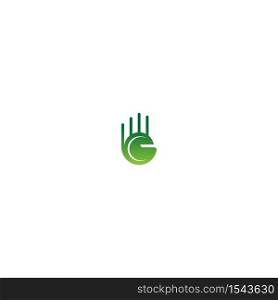 Hand logo icon vector template