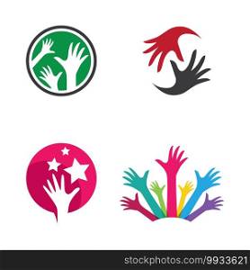 Hand logo images  illustration design