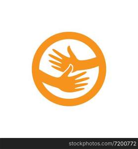 Hand logo template vector icon design
