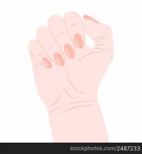 Hand manicure vector isolated on a white background hands vector hand drawing icon. Hand manicure vector isolated on a white background hands vector hand drawing icon.