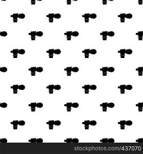 Hand microphone pattern seamless in simple style vector illustration. Hand microphone pattern vector