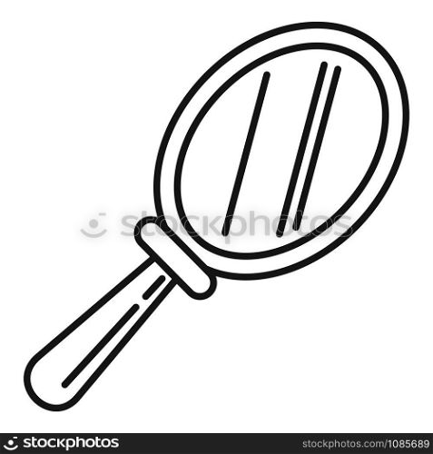 Hand mirror icon. Outline hand mirror vector icon for web design isolated on white background. Hand mirror icon, outline style