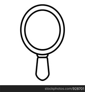 Hand mirror icon. Outline illustration of hand mirror vector icon for web design isolated on white background. Hand mirror icon , outline style