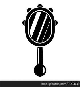 Hand mirror icon. Simple illustration of hand mirror vector icon for web design isolated on white background. Hand mirror icon, simple style