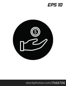 hand money icon , financial icon