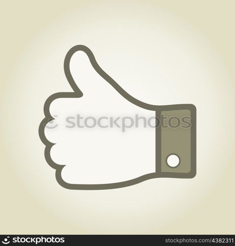 Hand of the person gesture well. A vector illustration