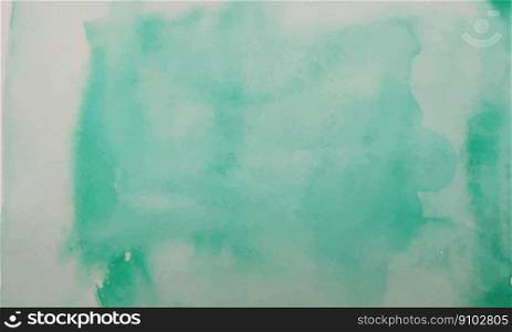 Hand painted green abstract watercolor background, vector illustration. Hand painted green abstract watercolor background