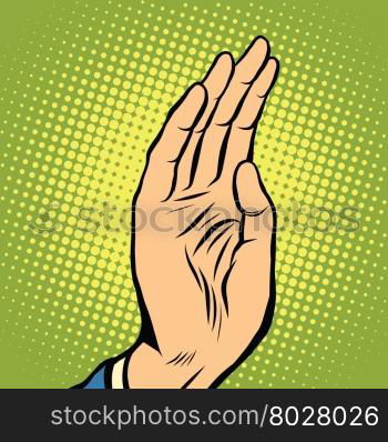 Hand palm pop art pop art retro vector. Hand palm pop art — Stockphotos.com