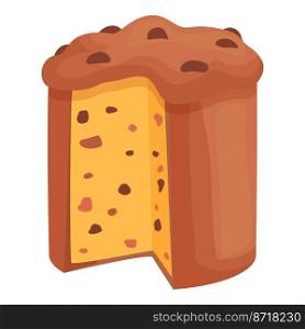 Hand panettone icon cartoon vector. Cake bread. Food idea. Hand panettone icon cartoon vector. Cake bread