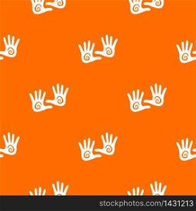 Hand pattern vector orange for any web design best. Hand pattern vector orange