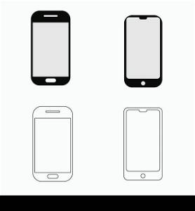 hand phone logo stock illustration design