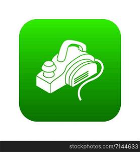 Hand power tool icon green vector isolated on white background. Hand power tool icon green vector