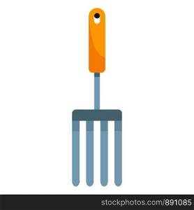 Hand rake icon. Flat illustration of hand rake vector icon for web design. Hand rake icon, flat style