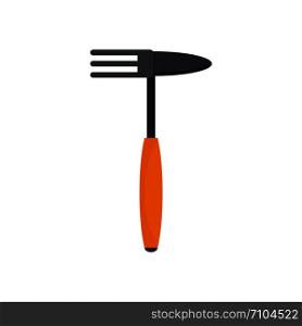 Hand rake tool icon. Flat illustration of hand rake tool vector icon for web design. Hand rake tool icon, flat style