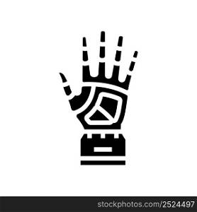 hand robot glyph icon vector. hand robot sign. isolated contour symbol black illustration. hand robot glyph icon vector illustration
