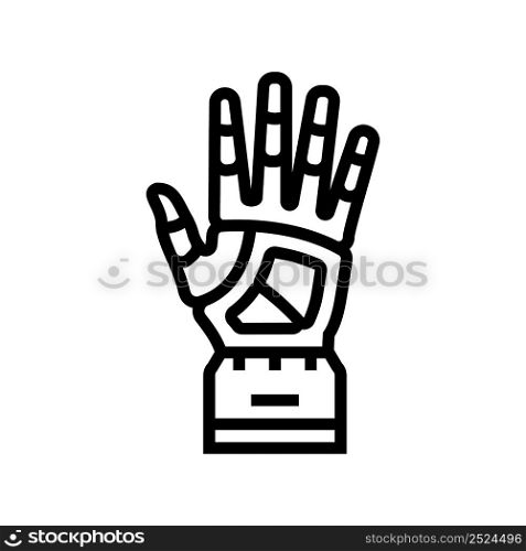 hand robot line icon vector. hand robot sign. isolated contour symbol black illustration. hand robot line icon vector illustration