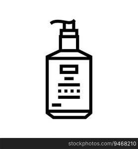 hand sanitizer hygiene line icon vector. hand sanitizer hygiene sign. isolated contour symbol black illustration. hand sanitizer hygiene line icon vector illustration