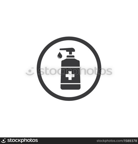 Hand sanitizer icon flat design vector