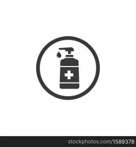 Hand sanitizer icon flat design vector