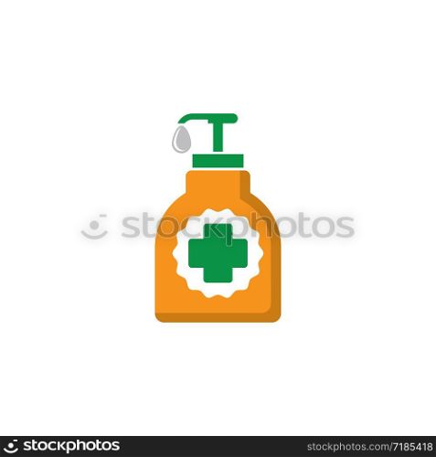 Hand sanitizer icon logo vector design