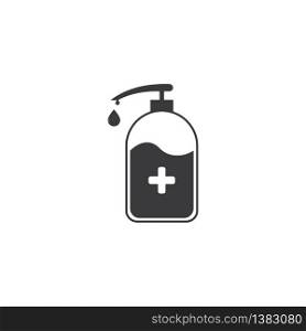 hand sanitizer logo and icon vector illustration