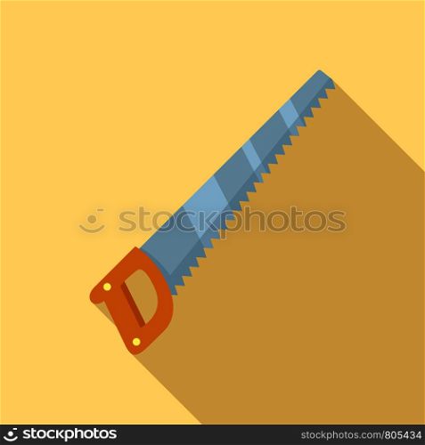 Hand saw icon. Flat illustration of hand saw vector icon for web design. Hand saw icon, flat style
