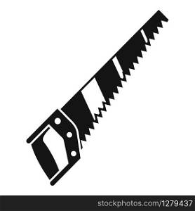 Hand saw icon. Simple illustration of hand saw vector icon for web design isolated on white background. Hand saw icon, simple style