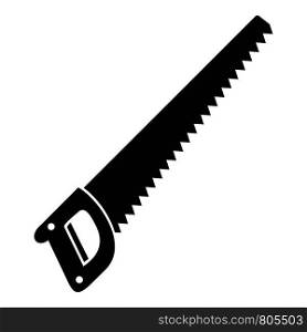 Hand saw icon. Simple illustration of hand saw vector icon for web design isolated on white background. Hand saw icon, simple style