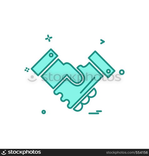 Hand shake icon design vector
