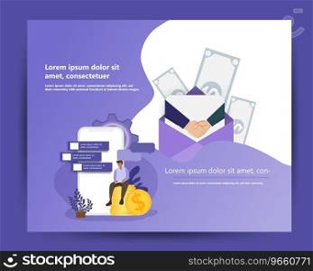 Hand shake joint business email contract Vector Image