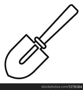 Hand shovel icon. Outline hand shovel vector icon for web design isolated on white background. Hand shovel icon, outline style